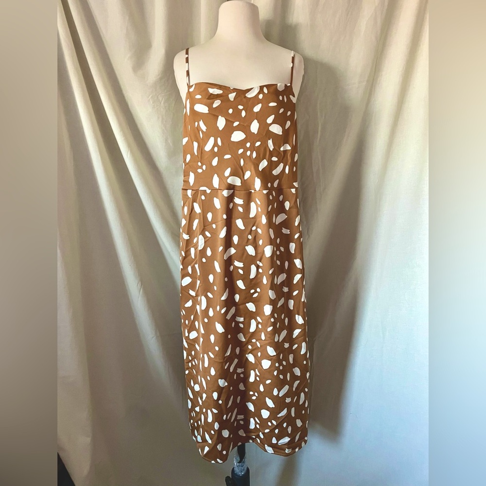 Old Navy Animal Dot Slip Dress sz L NWT